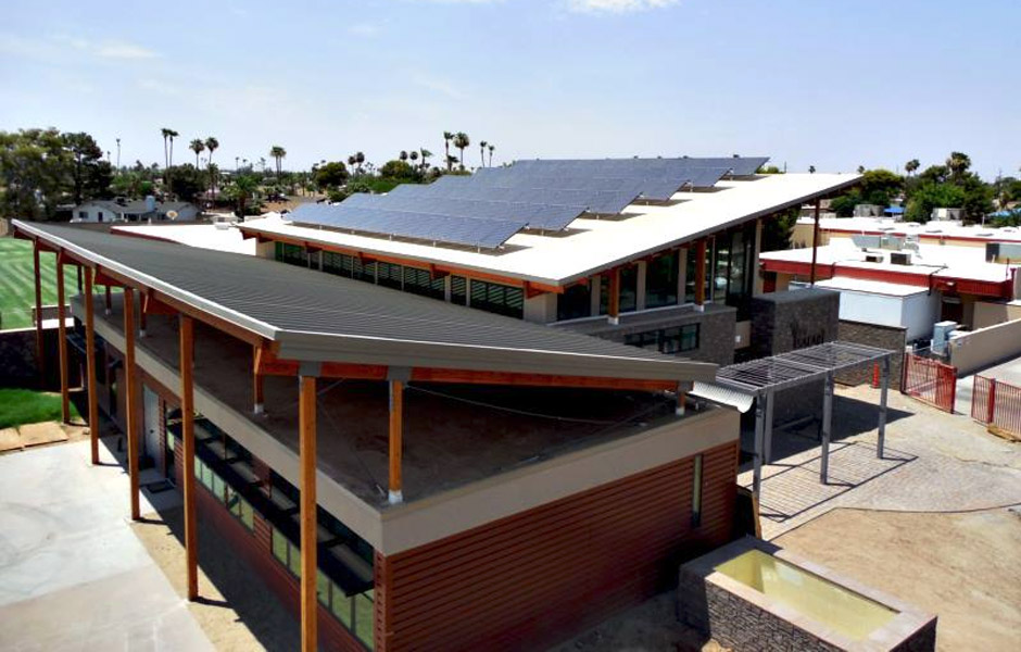 schoolhouse with solar